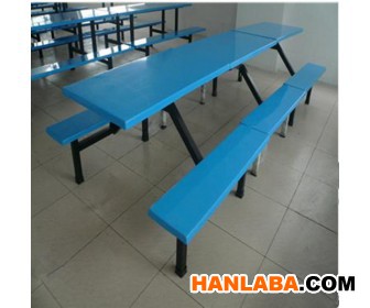 广东学校食堂长条凳餐桌 玻璃钢8人位餐桌椅 坚固耐用