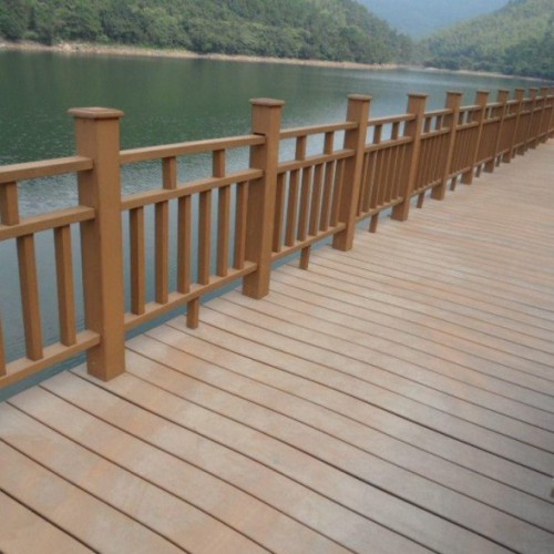 供应木塑栏杆 景观河道塑木定制护栏 安装