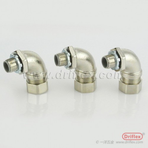 铜镀镍90度弯头/软管连接器M20*1.5-M63*1.5