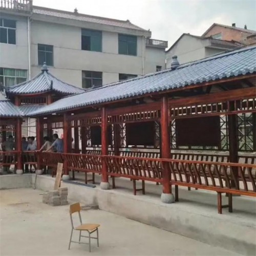 铁岭防腐木廊架 公园防腐木质廊架 亭廊组合造型美观 款式多